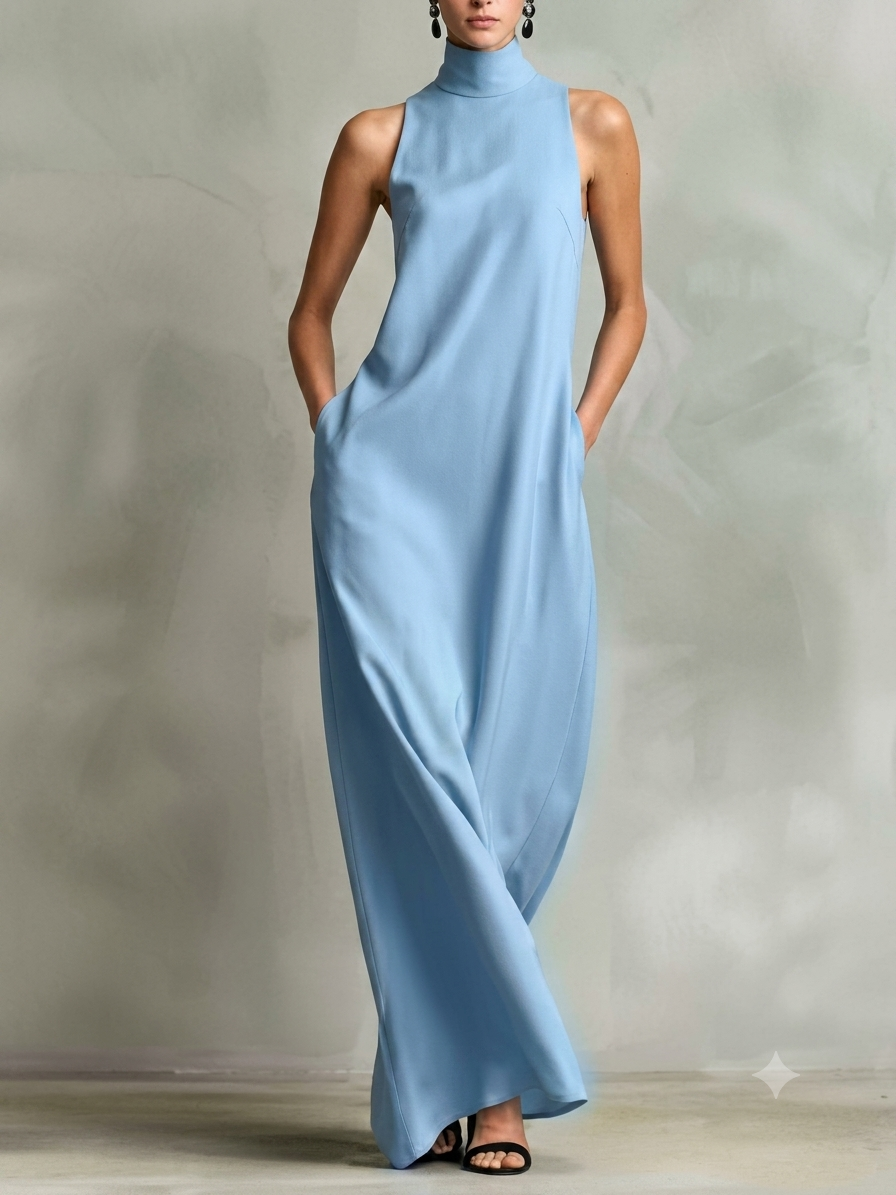 Adriana | Vestido largo elegante con bolsillos