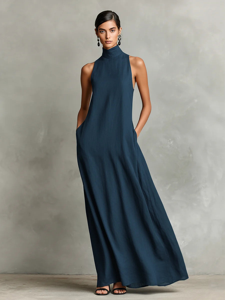 Adriana | Vestido largo elegante con bolsillos