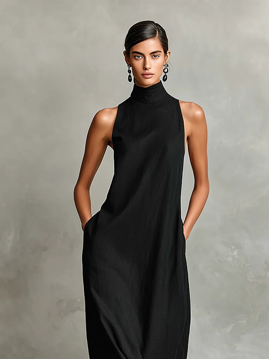 Adriana | Vestido largo elegante con bolsillos