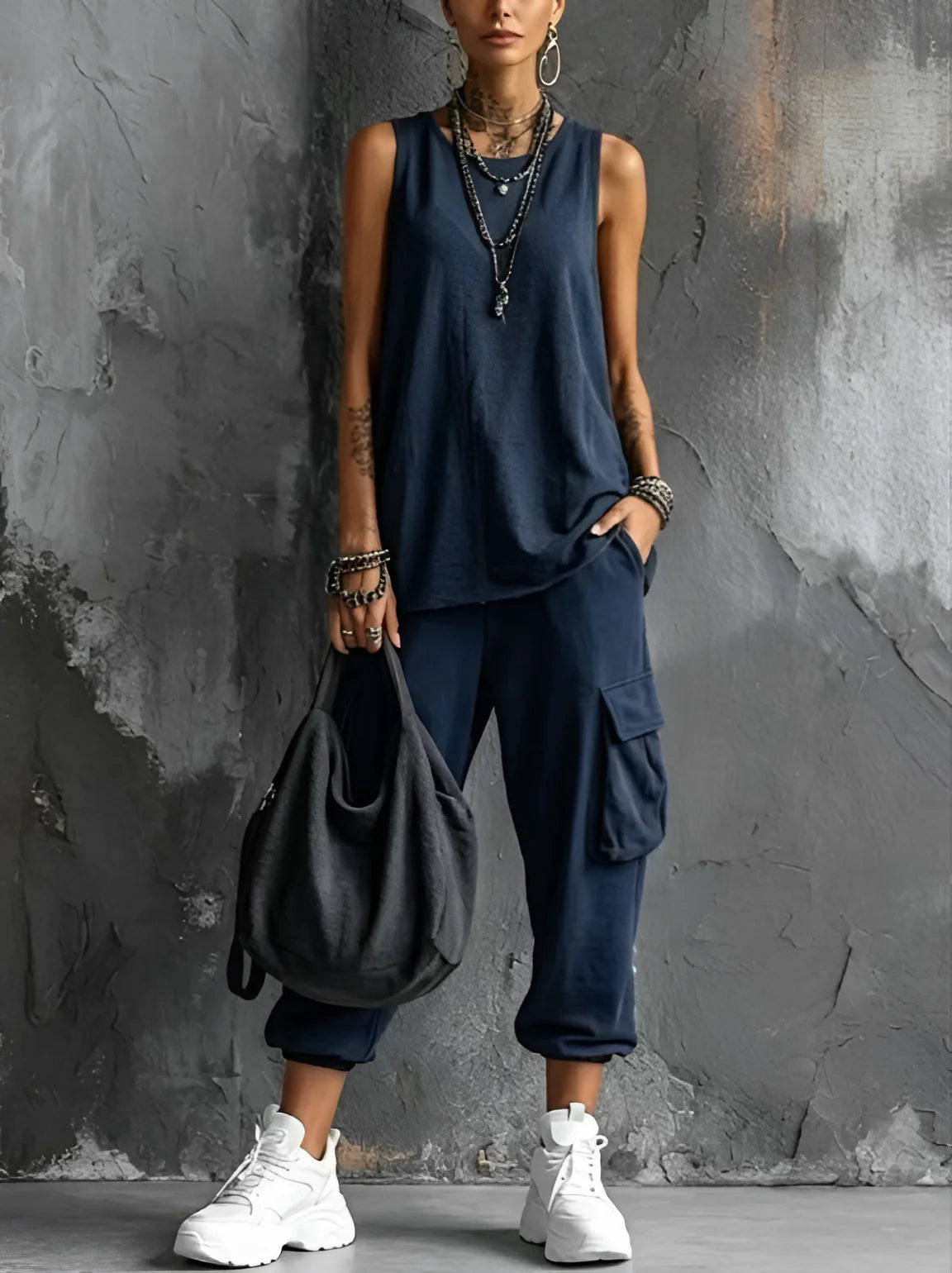 Martina | Conjunto casual suave con bolsillos