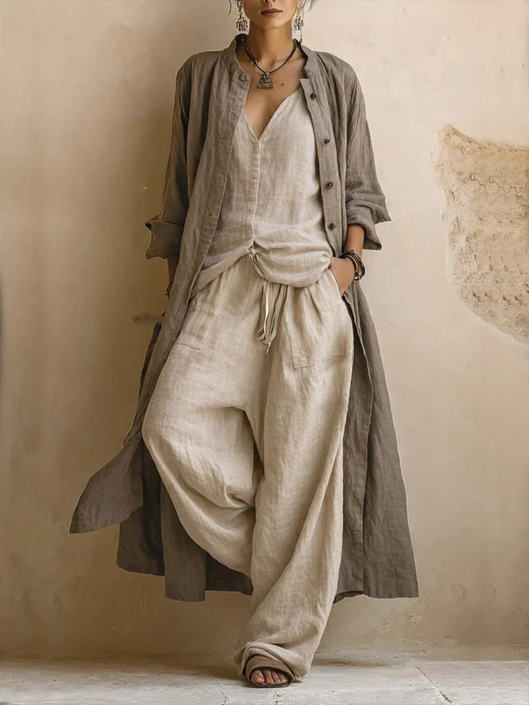 Clara | Traje suave con abrigo
