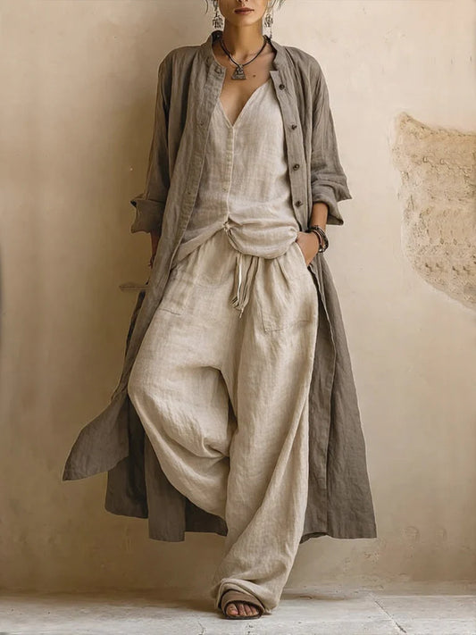Clara | Traje suave con abrigo