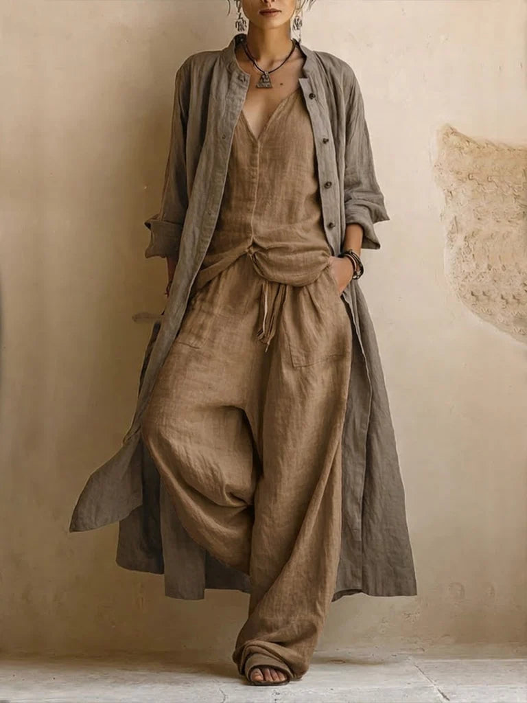 Clara | Traje suave con abrigo