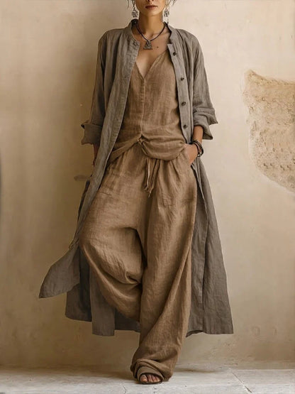 Clara | Traje suave con abrigo